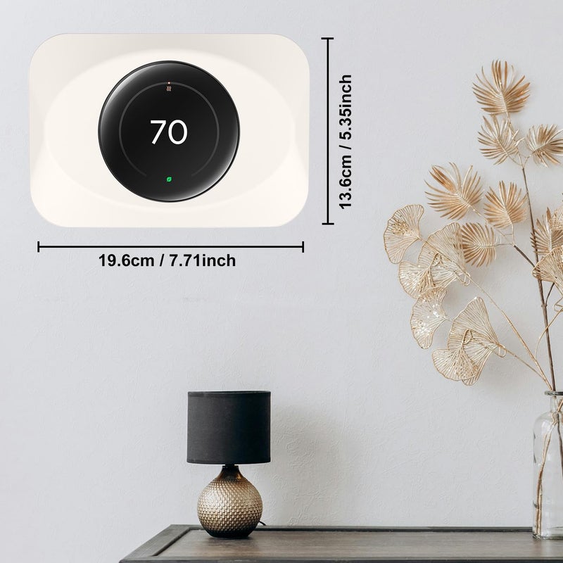 BAOKZZOM Nest Thermostat Wall Plate Cover Compatible with Google Nest Learning Thermostat (4th Gen)  Practical Nest Learning Thermostat 4 Trim Kit Accessory  Snap fit Design (Biege  2 Packs) - Image 5